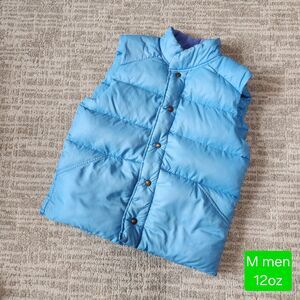 Vintage Eddie Bauer mens goose down puffer vest blue size M
